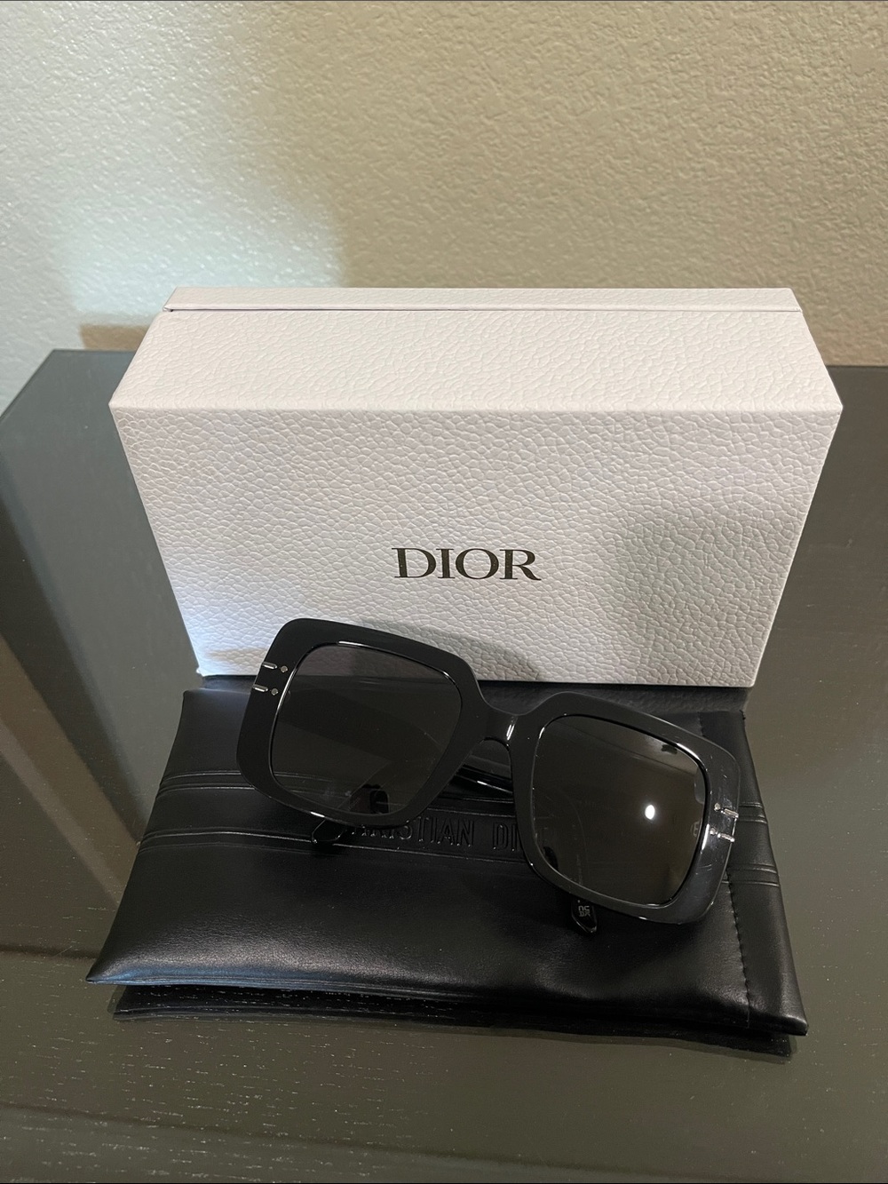 Dior women’s Oversized Black Square Sunglasses